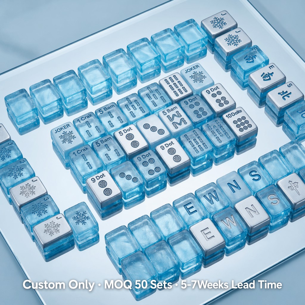 166-Tile Snowflake Acrylic American Mahjong Set