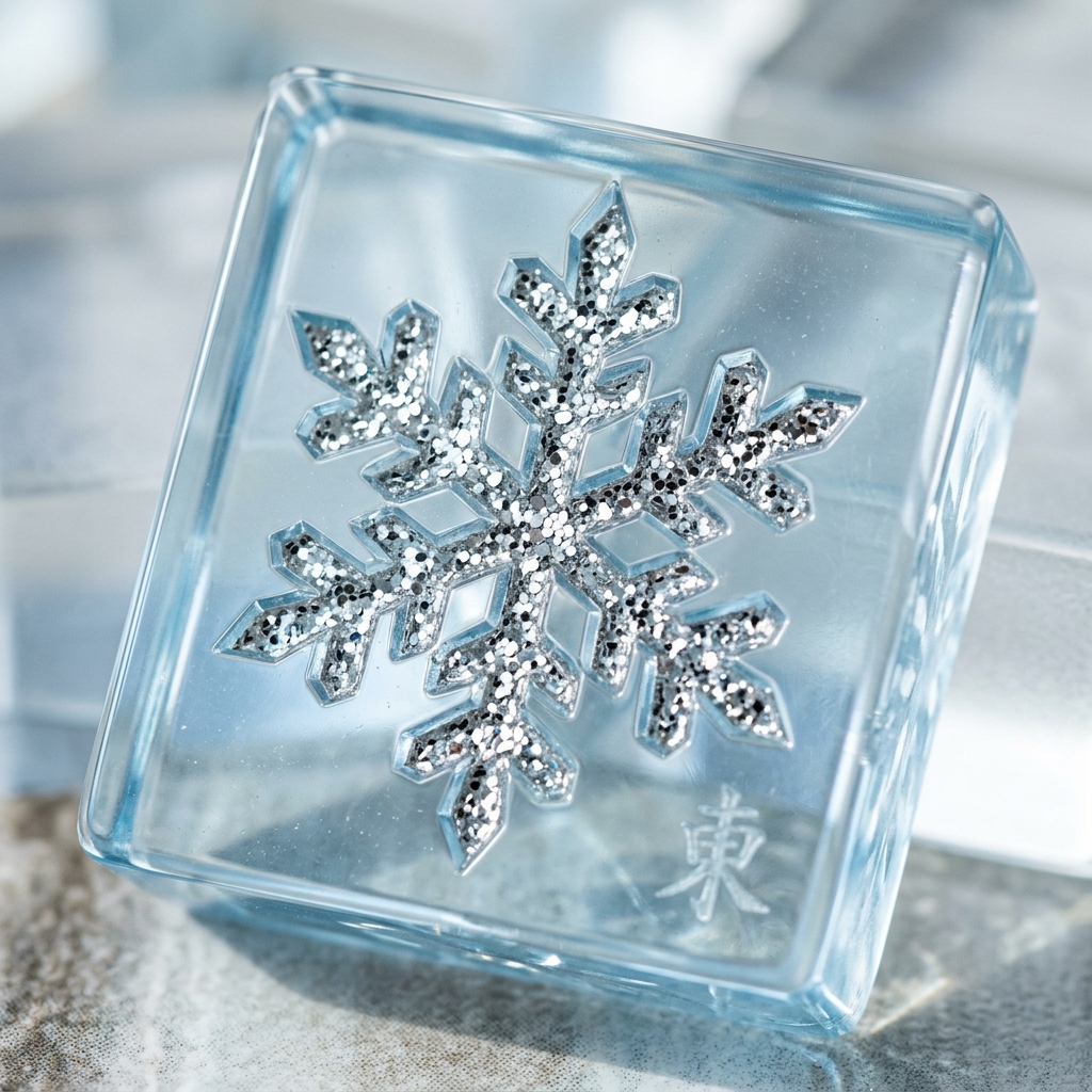 166-Tile Snowflake Acrylic American Mahjong Set view 3