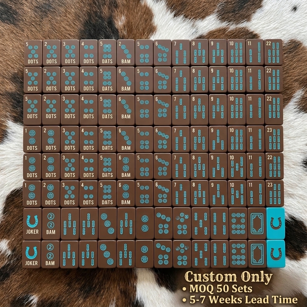 166-Tile Western Boot Acrylic American Mahjong Set