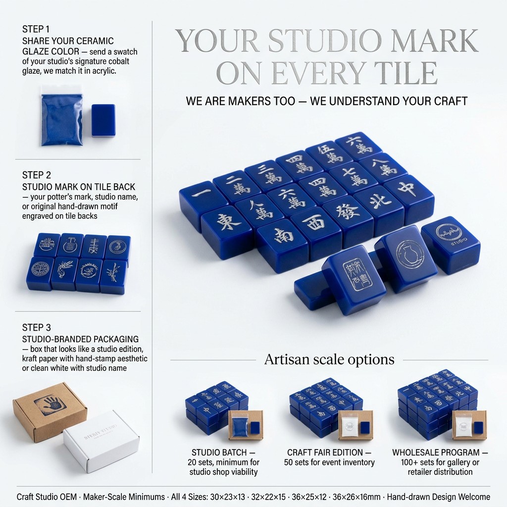 166-Tile Marble Acrylic American Mahjong Set — Engraved Detail detail