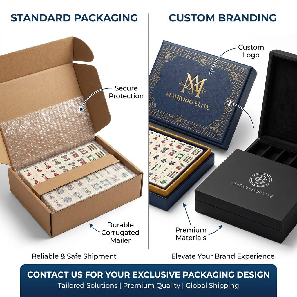 166-Tile Terrazzo Acrylic American Mahjong Set — Gold Engraving detail