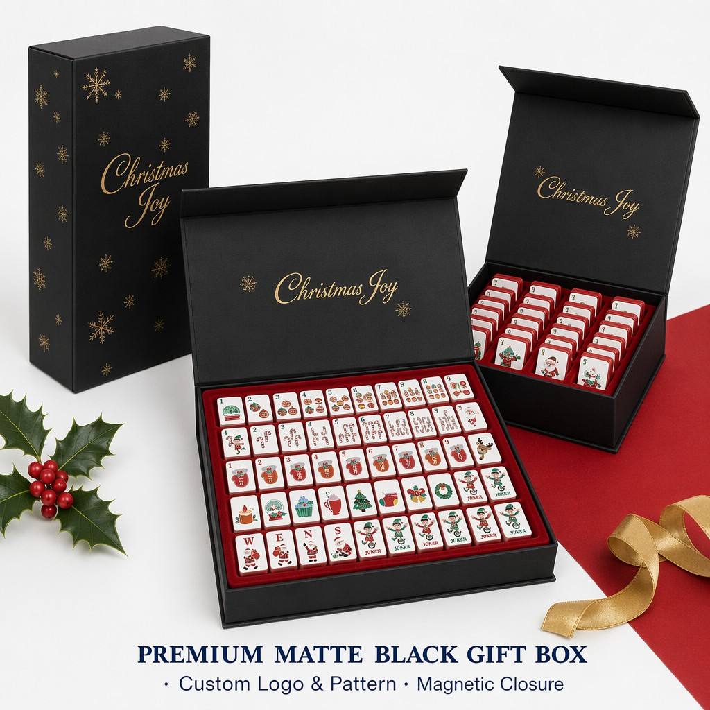 160-Tile White Acrylic American Mahjong Set detail