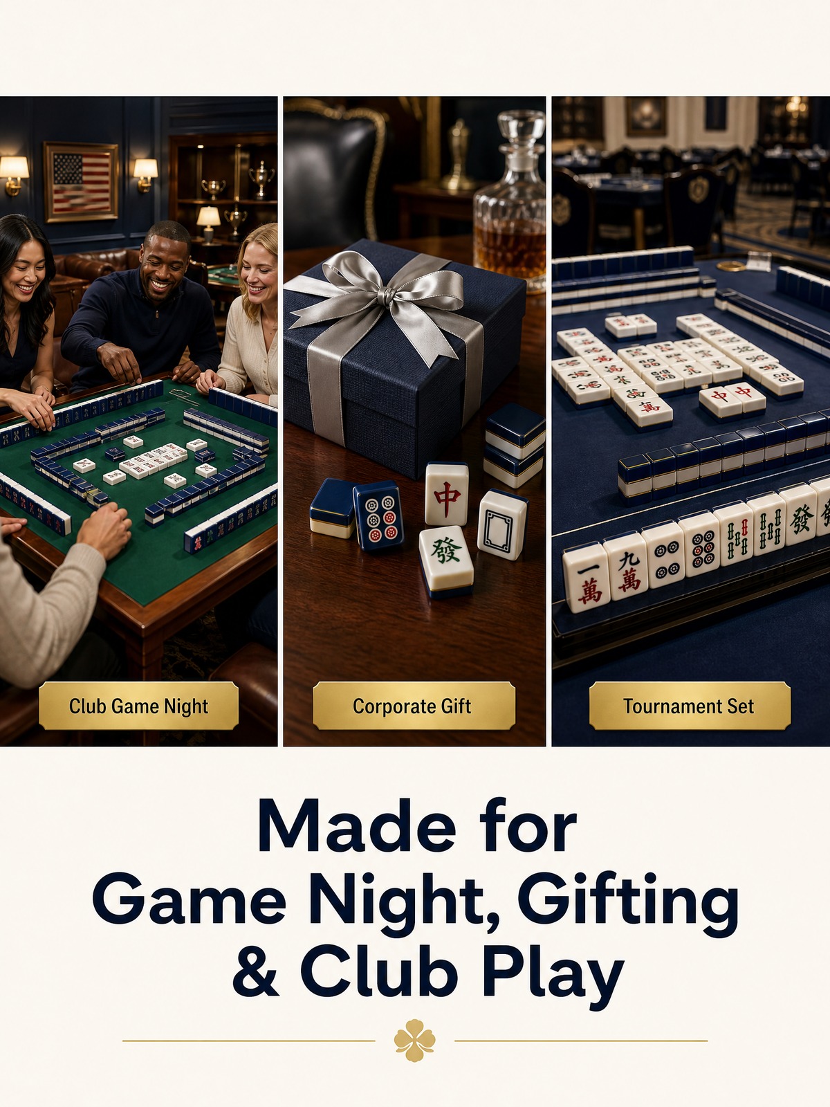 160-Tile Navy Acrylic American Mahjong Set detail