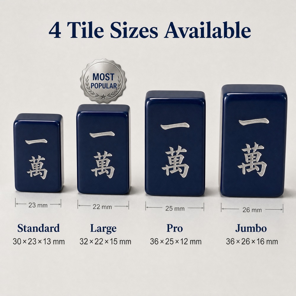 160-Tile Navy Acrylic American Mahjong Set view 4