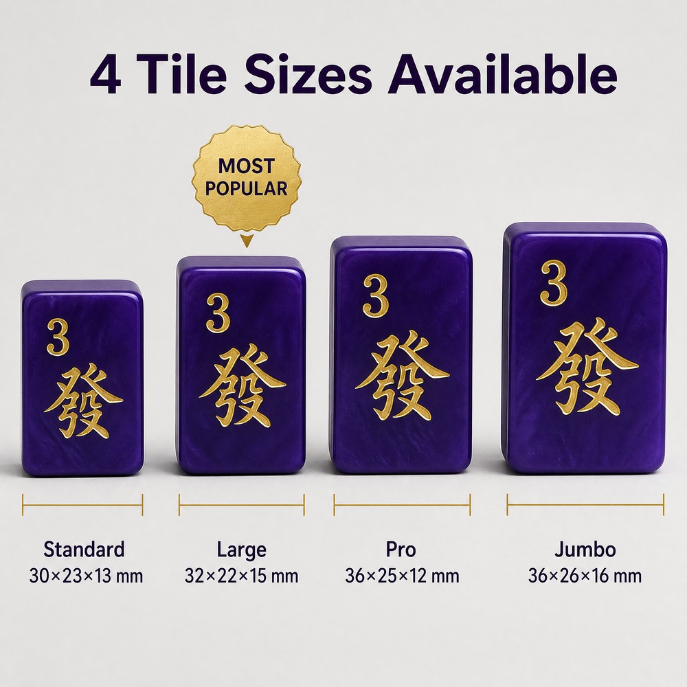 160-Tile Royal Purple Acrylic American Mahjong Set view 4