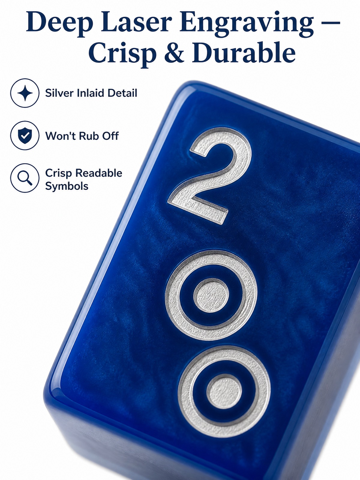 160-Tile Blue Acrylic American Mahjong Set detail