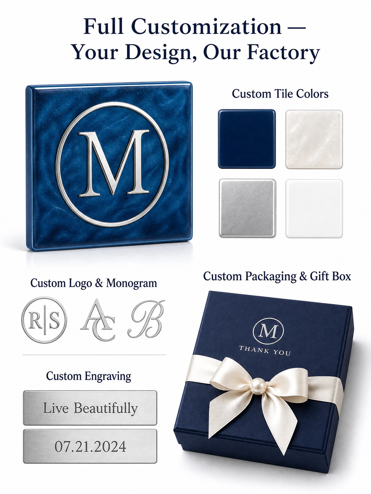 160-Tile Blue Acrylic American Mahjong Set detail