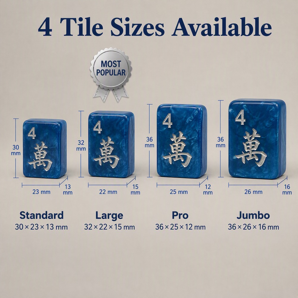 160-Tile Blue Acrylic American Mahjong Set view 4