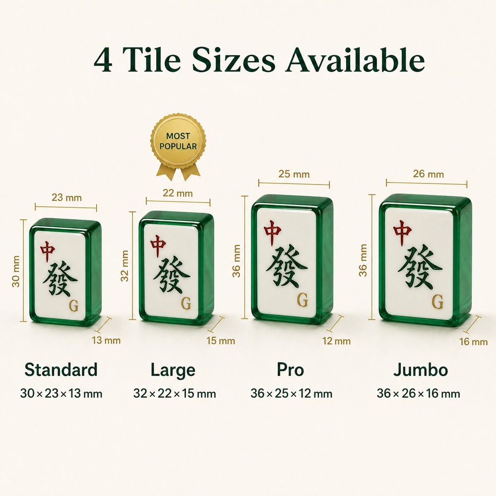 160-Tile Green Acrylic American Mahjong Set view 4