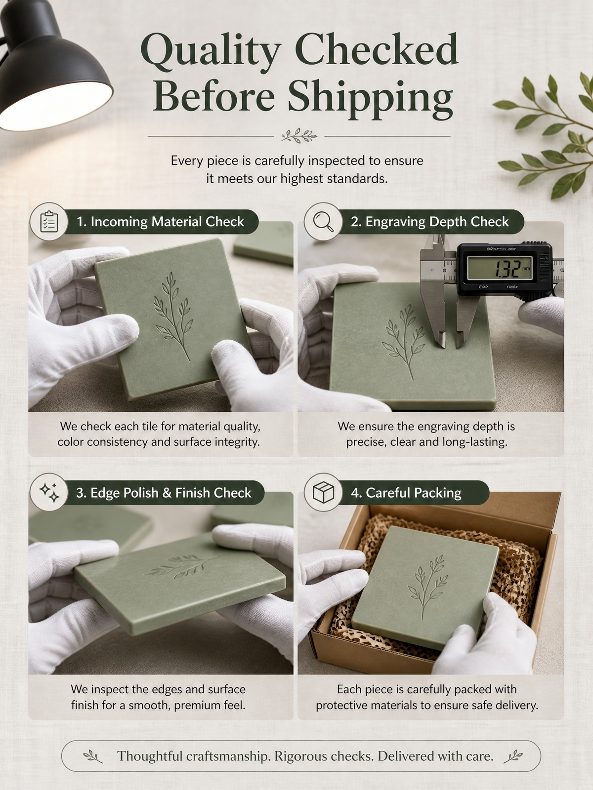 160-Tile Sage Moss Green Acrylic American Mahjong Set detail