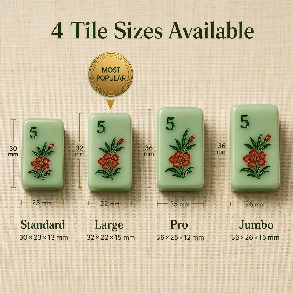 160-Tile Sage Moss Green Acrylic American Mahjong Set view 3