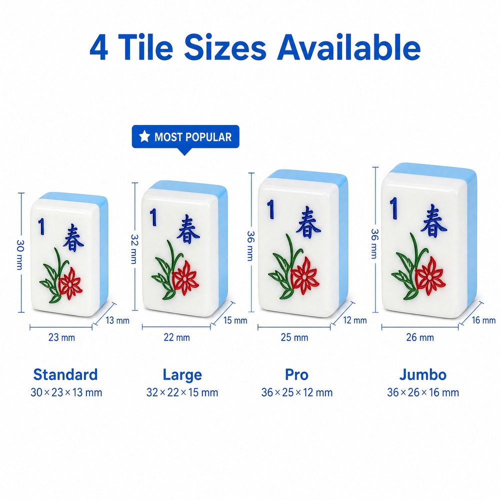 160-Tile Blue Acrylic American Mahjong Set — Deep Engraving view 3