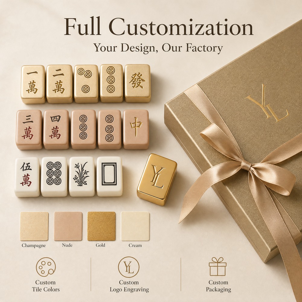 160-Tile Gold Acrylic American Mahjong Set view 4