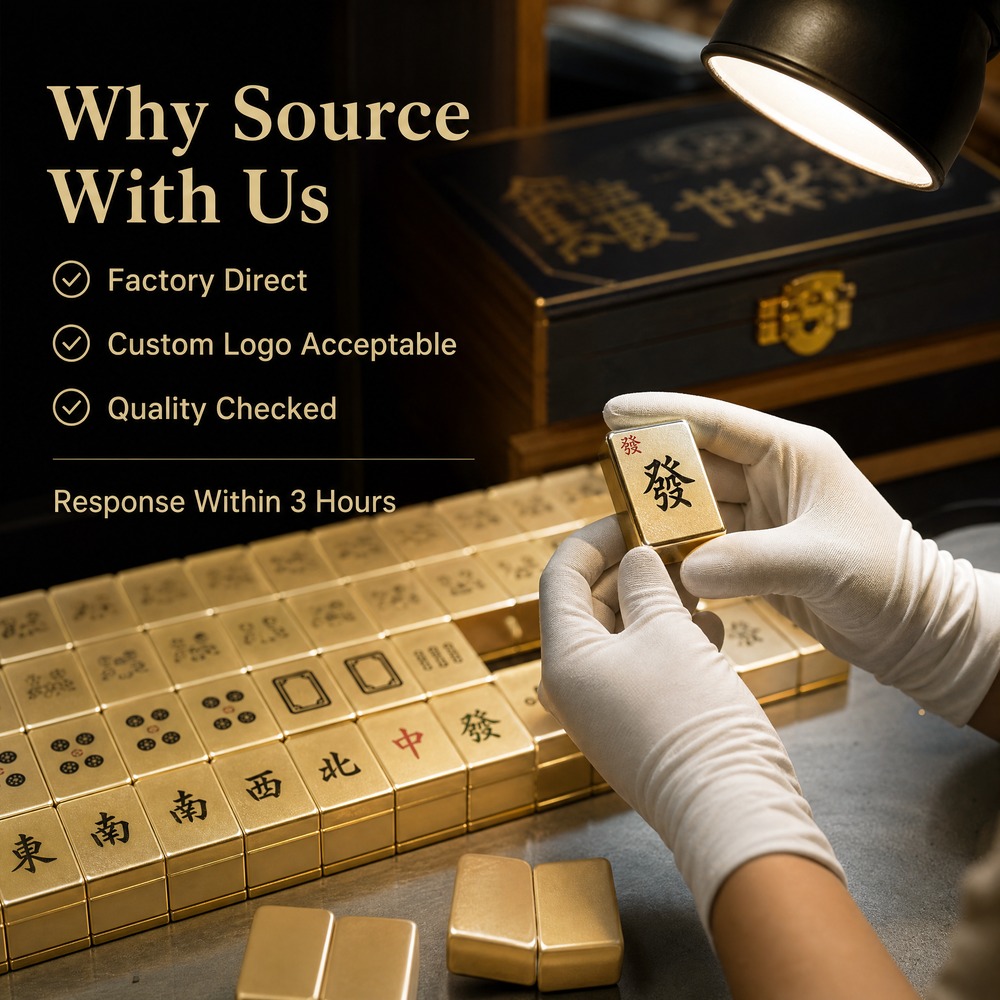 160-Tile Gold Acrylic American Mahjong Set view 5
