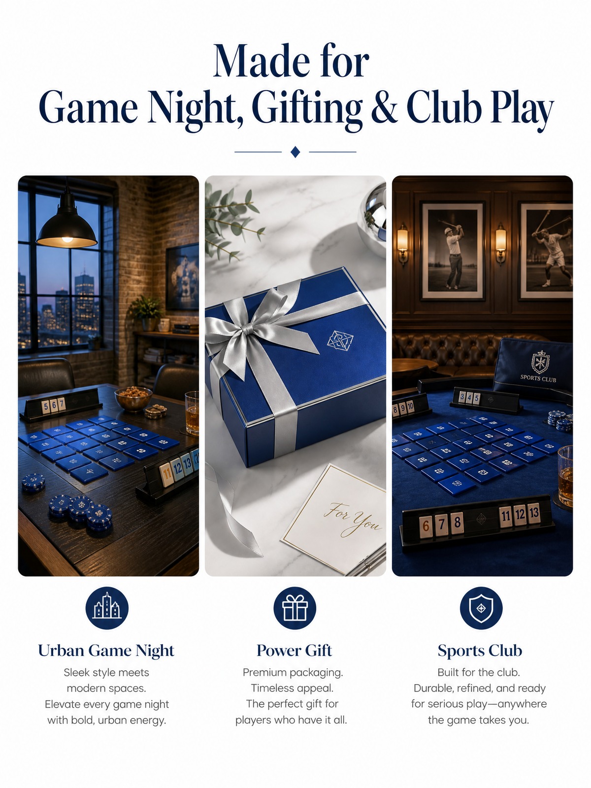 160-Tile Blue Acrylic American Mahjong Set (CS-125) detail