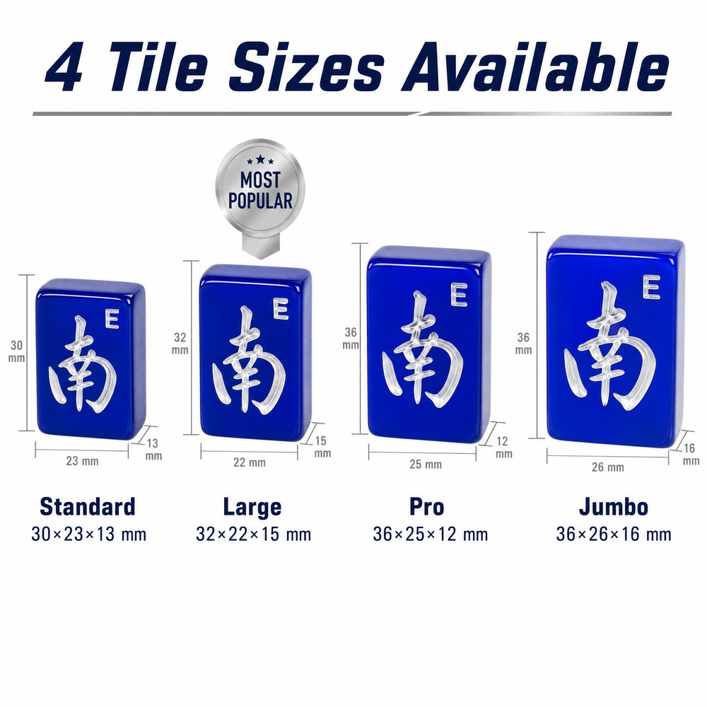 160-Tile Blue Acrylic American Mahjong Set (CS-125) view 3