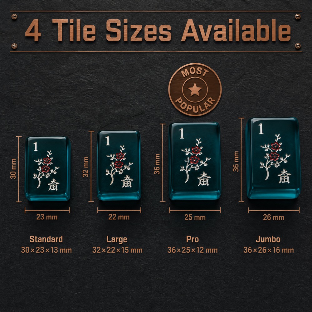 160-Tile Teal Acrylic American Mahjong Set view 3