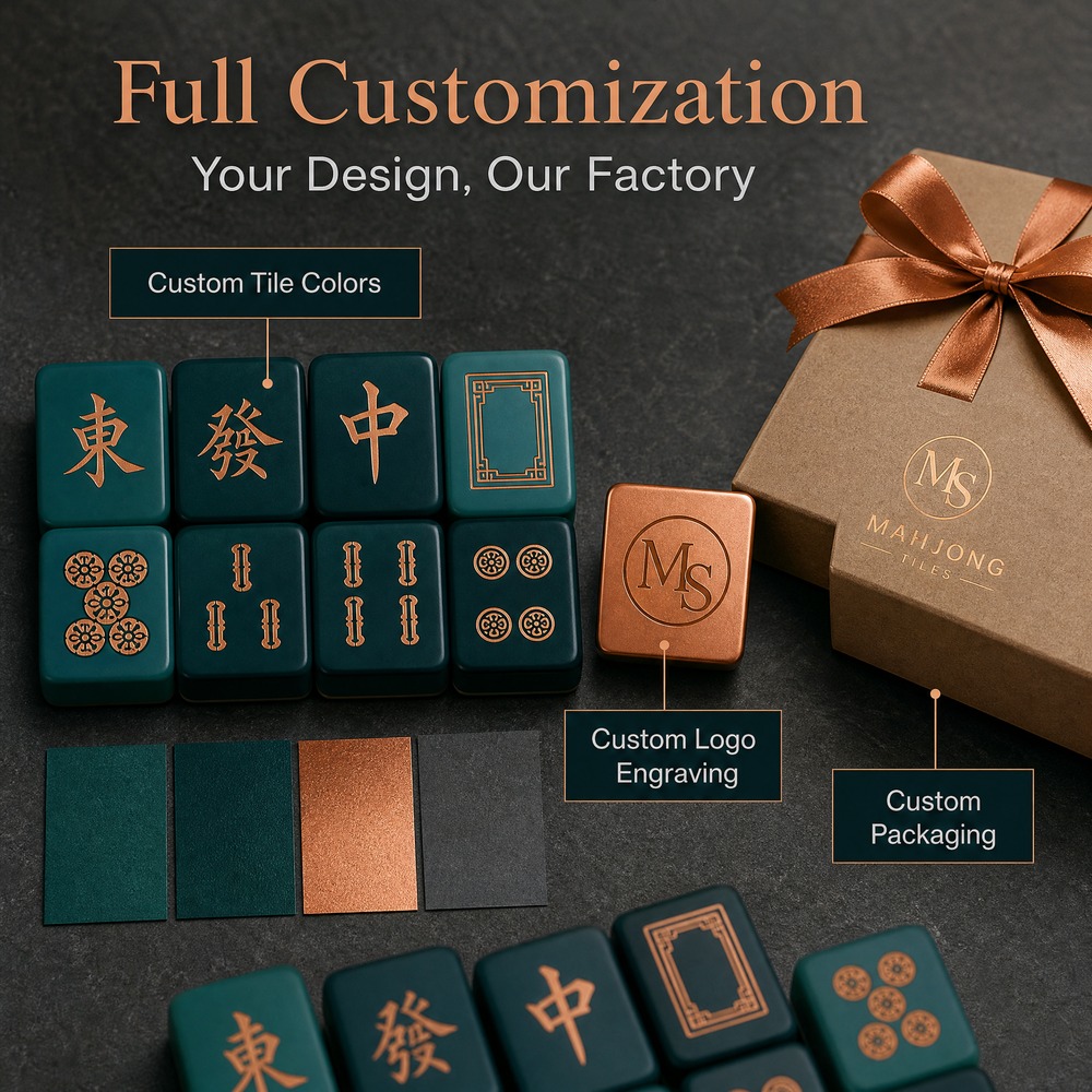 160-Tile Teal Acrylic American Mahjong Set view 4