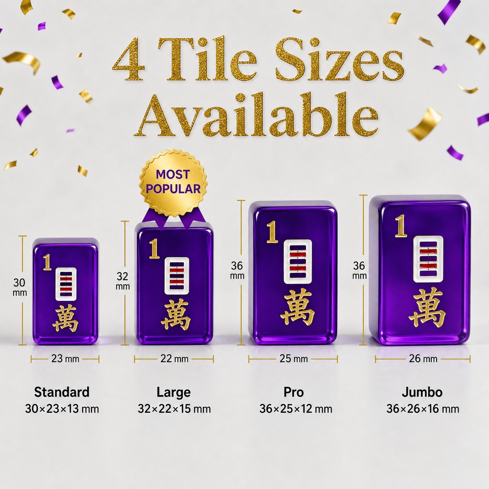 160-Tile Purple Acrylic American Mahjong Set view 3