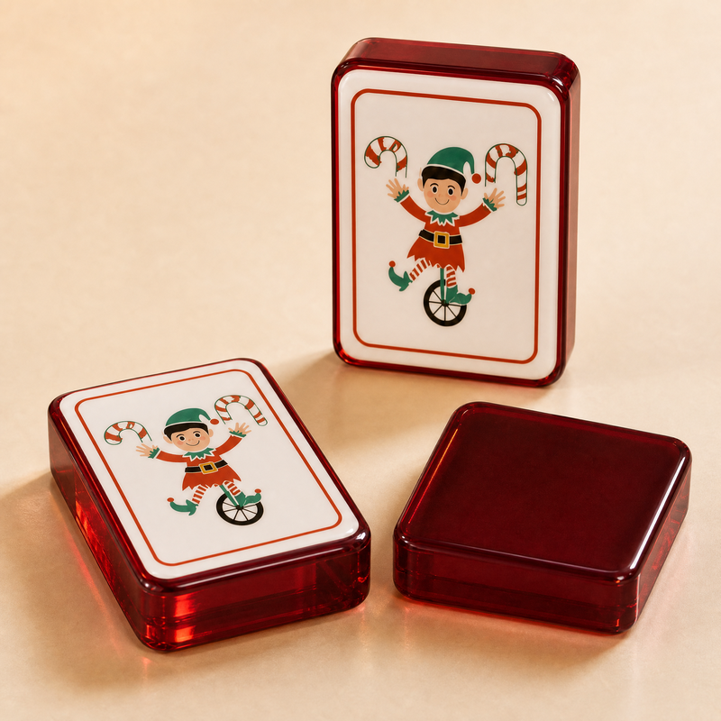 160-Tile Christmas Acrylic American Mahjong Set view 3