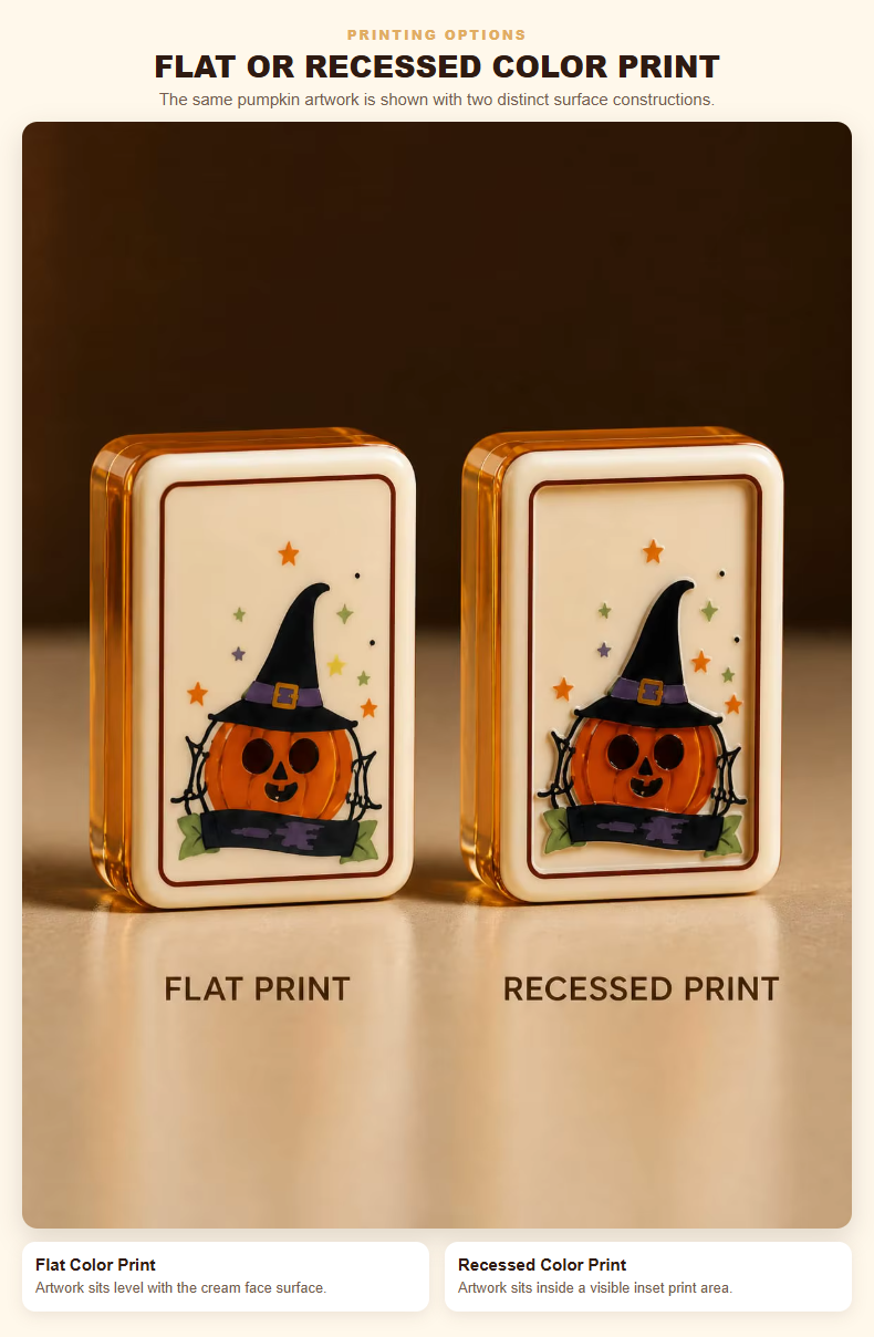 160-Tile Halloween Acrylic American Mahjong Set detail